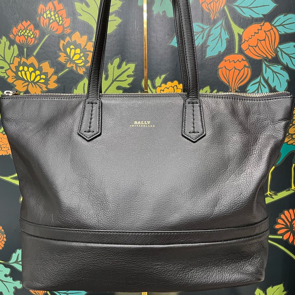 Bally Black Pebbled Leather Tote Bag - Picture 3 of 9
